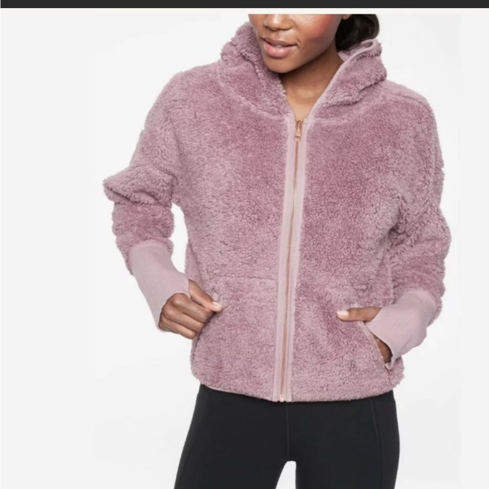 Athleta Beyond Soft Sherpa Reversible Hoodie Size M